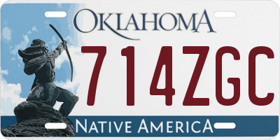 OK license plate 714ZGC