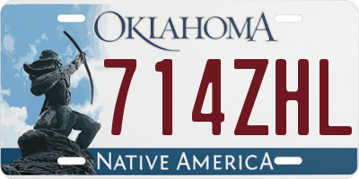 OK license plate 714ZHL
