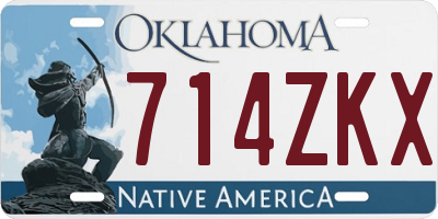 OK license plate 714ZKX