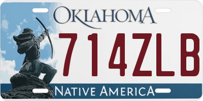OK license plate 714ZLB