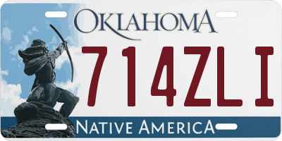 OK license plate 714ZLI