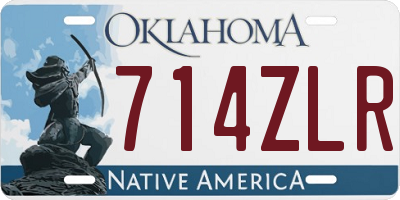 OK license plate 714ZLR