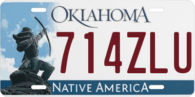 OK license plate 714ZLU