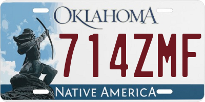 OK license plate 714ZMF