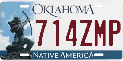 OK license plate 714ZMP