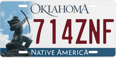 OK license plate 714ZNF