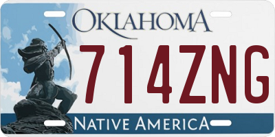 OK license plate 714ZNG