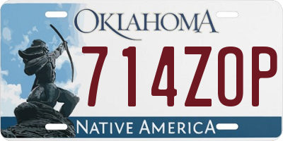 OK license plate 714ZOP