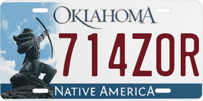 OK license plate 714ZOR
