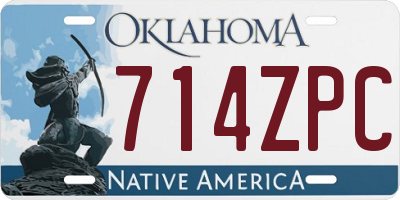 OK license plate 714ZPC