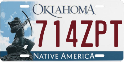 OK license plate 714ZPT