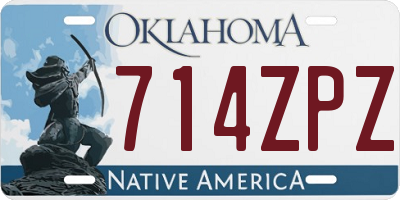 OK license plate 714ZPZ