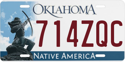 OK license plate 714ZQC