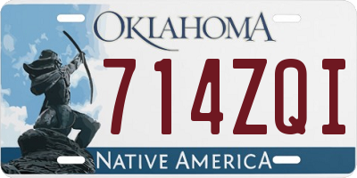 OK license plate 714ZQI