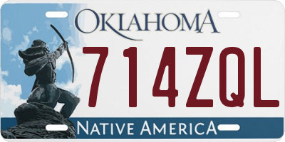 OK license plate 714ZQL