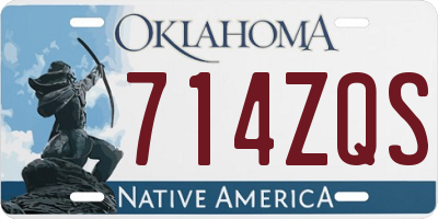 OK license plate 714ZQS