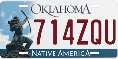 OK license plate 714ZQU
