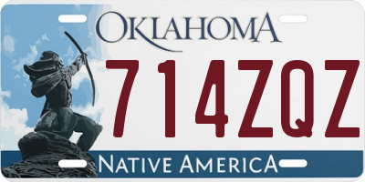 OK license plate 714ZQZ