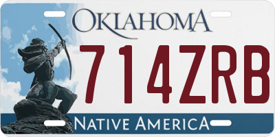OK license plate 714ZRB