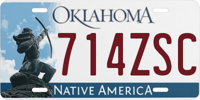 OK license plate 714ZSC