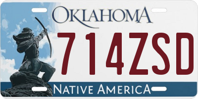 OK license plate 714ZSD