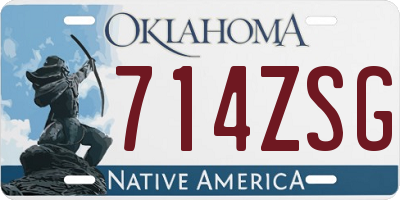 OK license plate 714ZSG