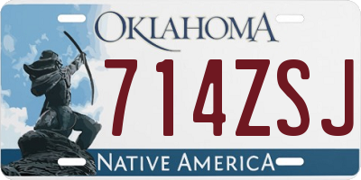 OK license plate 714ZSJ