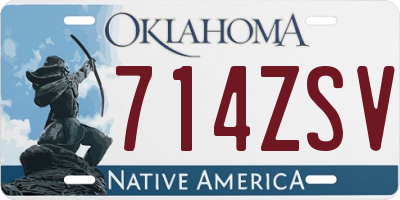 OK license plate 714ZSV