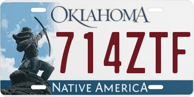 OK license plate 714ZTF