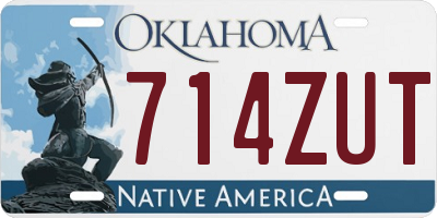 OK license plate 714ZUT