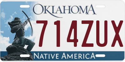 OK license plate 714ZUX