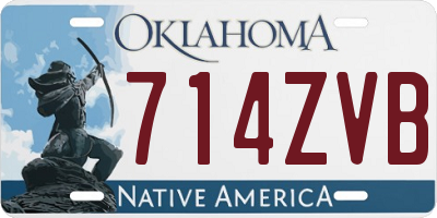 OK license plate 714ZVB