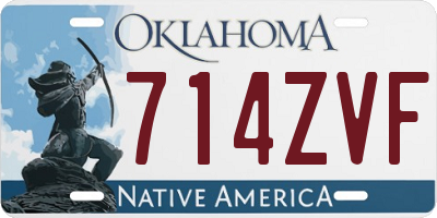 OK license plate 714ZVF
