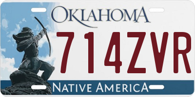 OK license plate 714ZVR