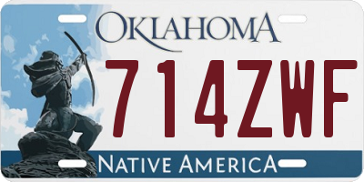 OK license plate 714ZWF