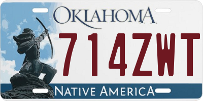 OK license plate 714ZWT