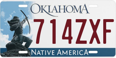 OK license plate 714ZXF