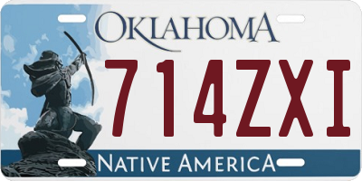 OK license plate 714ZXI