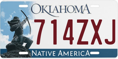 OK license plate 714ZXJ