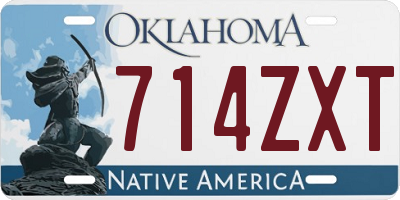 OK license plate 714ZXT