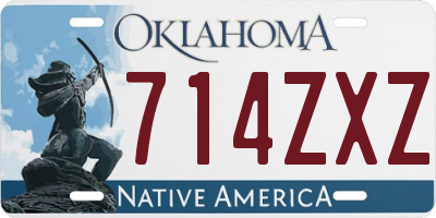 OK license plate 714ZXZ