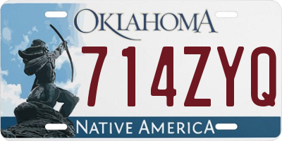 OK license plate 714ZYQ