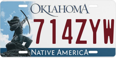 OK license plate 714ZYW