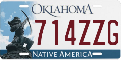 OK license plate 714ZZG