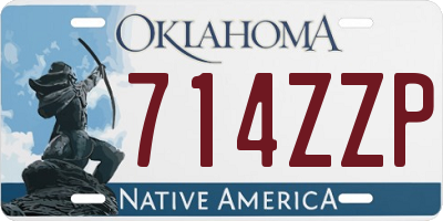 OK license plate 714ZZP