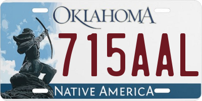 OK license plate 715AAL