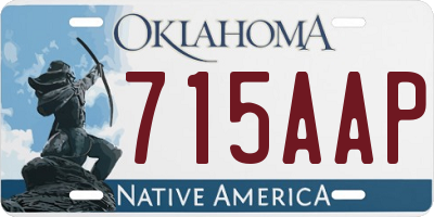 OK license plate 715AAP
