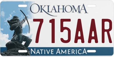 OK license plate 715AAR