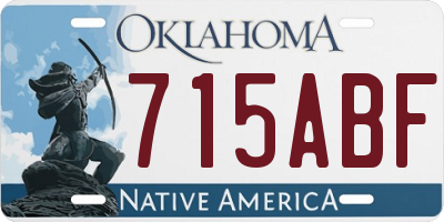 OK license plate 715ABF