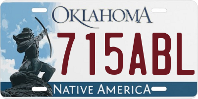 OK license plate 715ABL